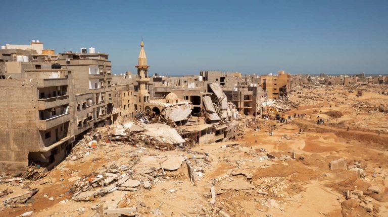 Aftermath of the floods in Derna